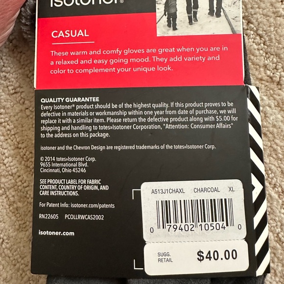 NWT Isotoner Womens Micro Luxe Suede Casual Gloves Size XL Black Classic Warm - Picture 8 of 10